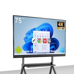 Quality Qtenboard 65 75 86 4k Interactive Smart Board 4gb Ram 32gb Rom Android 11 Electronic Whiteboard wholesale