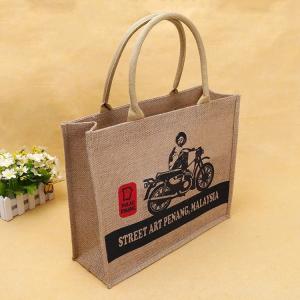 Quality OEM Cotton Jute Tote Bags For Fruit Vegetables Digital Imprint Printing wholesale