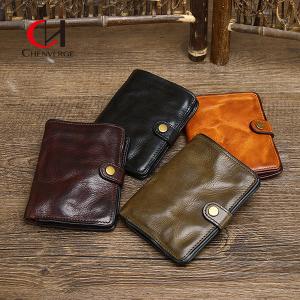 Quality 5.8 Inches Length Genuine Leather Purse Standard Width For Business Meeting wholesale