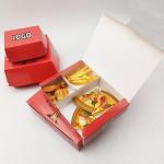 Food Catering Fried Chicken Box Customized Fast Food Packaging with Divider