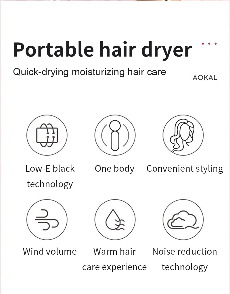 One Step 60Hz Portable Travel Hair Dryer For Outdoors