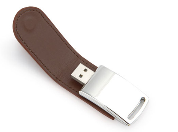 Leather Usb Disk Custom Metal PU 4GB 8GB Pendrive 64MB To 32GB