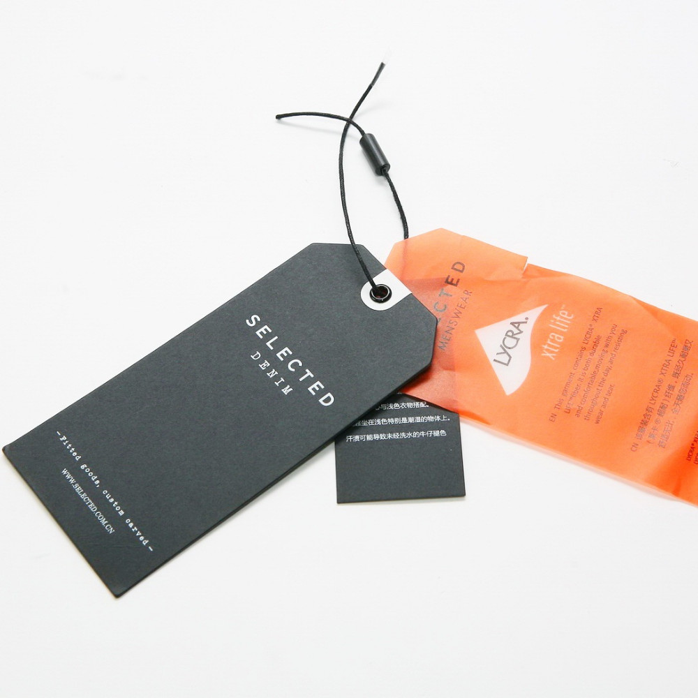 Custom paper hang tags, garment tags, jacket tags,custom logo printed paper hang tags swing tags