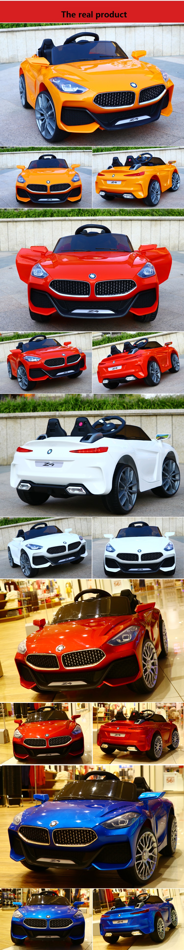 4 Wheels Electric Car with Remote Control Baby Ride On Toy Car G.W. N.W 14.7KG/12.1 KG