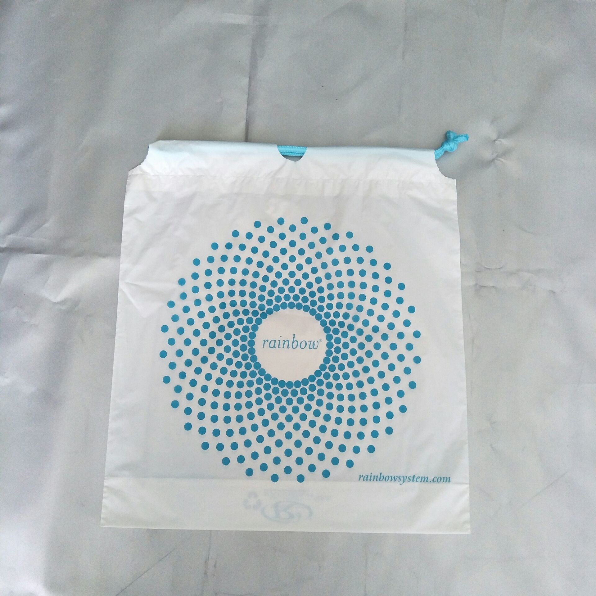 Eco - Friendly Drawstring Plastic Bags , White Transparent Soft Plastic Bundle Pocket Size W30 X L33cm