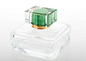 Quality Antique 100ml 120ml Luxury Clear Glass Perfume Bottles With Flower Screw Cap wholesale