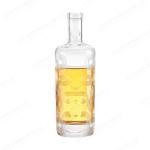 Healthy Lead Free Glass Bottle For Whiskey Vodka Brandy Gin Rum Screen Printing