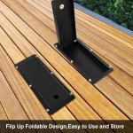 Powder Coating Motorcycle Wheel Chock Flip Up Foldable Tire Stand for Most Tire