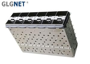 Quality Press Fit 2 x 6 Stacked SFP Cage EMI Gasket Mates With SFP Transceiver wholesale