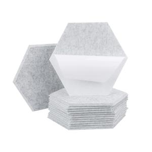 Quality Self Adhesive Soundproof Hexagon Polyester Fiber Acoustic Panel Acoustic Wall Panels wholesale
