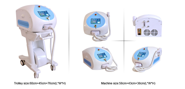 3 Wavelength 755/808/1064nm Diode Laser Body Hair Removal Machine for Skin Type I-VI