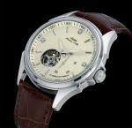 Waterproof Luxury Tourbillon Mechanical Watch Stainless Steel Case Bottom