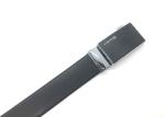 Black 140cm Mens Genuine Leather Belt With Alloy Buckle
