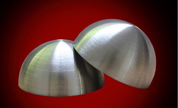 Hairline Finished Stainless Steel Sphere Hollow , Hollow Half Ball 140MM