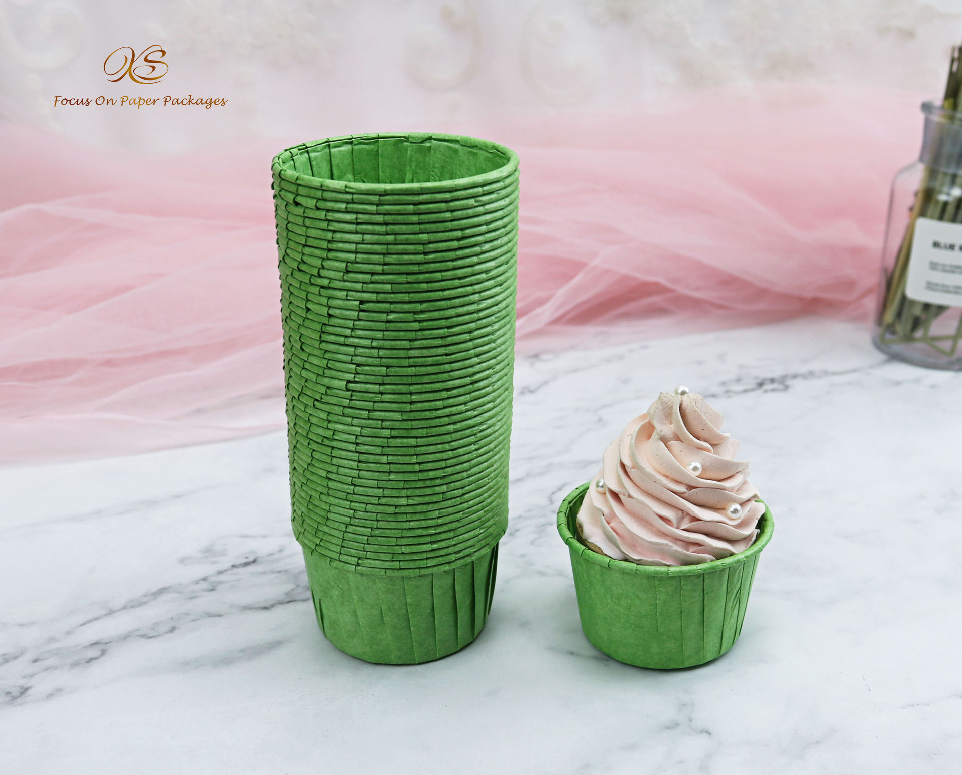 LFGB Mini Baking Muffin Cups Grease Proof Cupcake Liners For Wedding Party