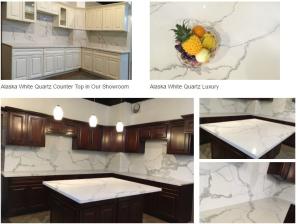 Quality Calacatta gold white quartz kitchen Countertops wholesale