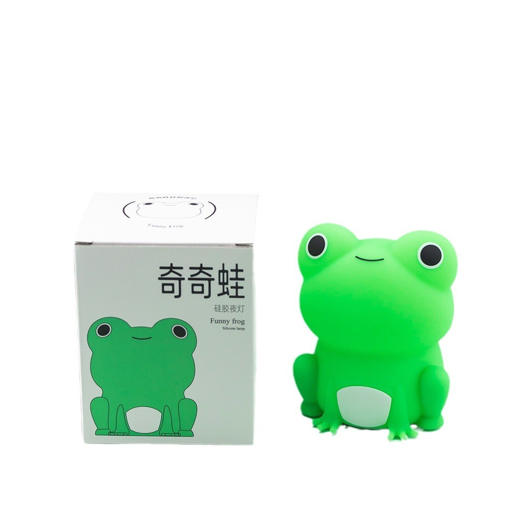 Cute Frog Night Night For Kids Color Changeable Silicone Sleeping Night Lamp For Nursery Dimmable Timer Rechargeable
