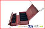 Creative red color magnet gift packaging box with gold foil , EVA foam with