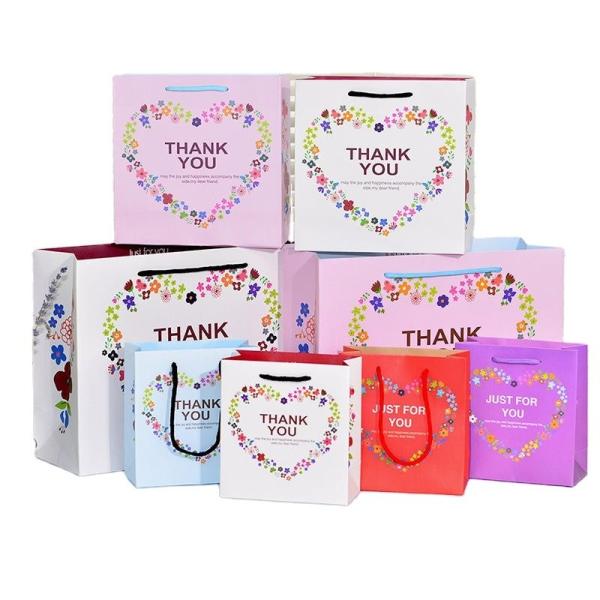 Gravure Printing Embossing Paper Bag for Necklace Gift Shopping Custom Logo and