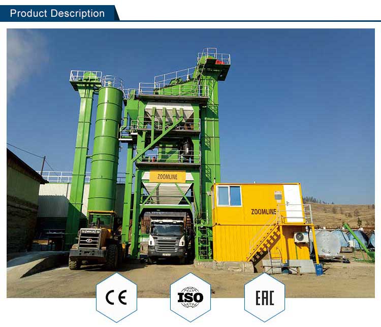 40TPH - 320TPH Stationary Asphalt Mixing Plant Batch Type Low Energy Consumption