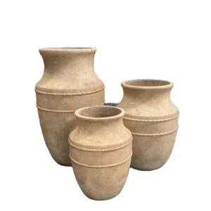 Quality Long Lasting GRC Planter Pots Keep 5-6 Years Outdoor Frost Resistant Character Textured Surface wholesale