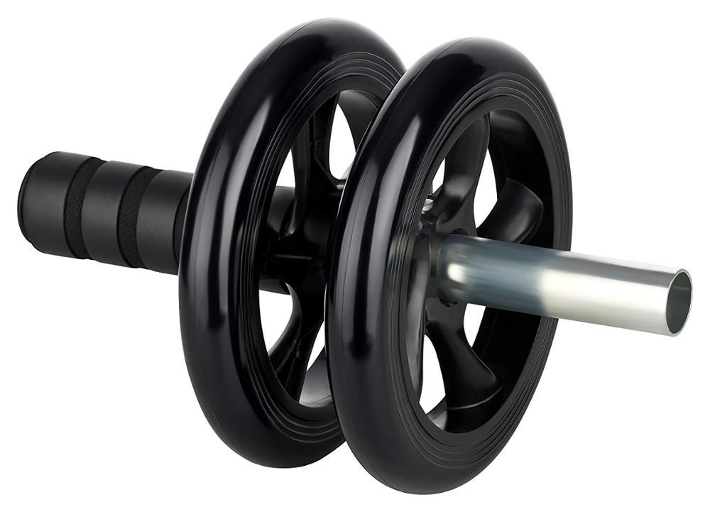 Pro Quality Home Gym Exercise Wheel Ab Roller With Thick Foam Handles And Soft Kneeling Mat