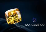 Fashionable Gemstone Cushion Cut Moissanite Yellow 1.0mm -16mm