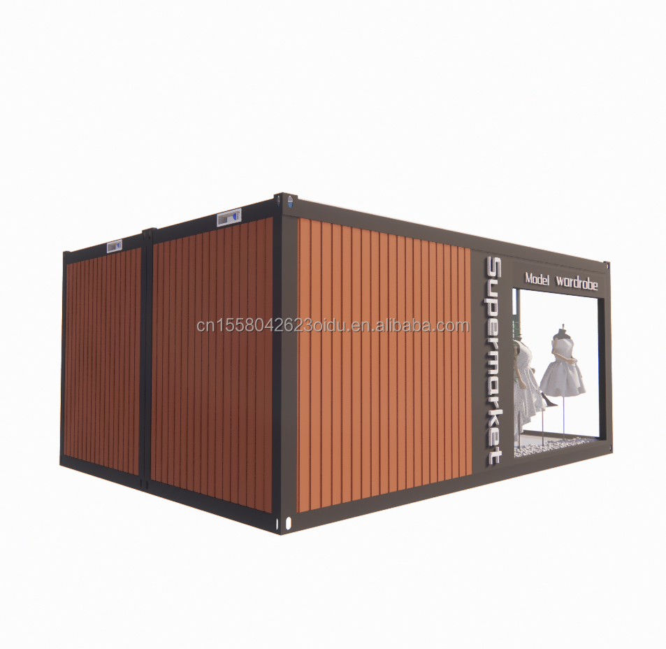Wall 100mm Wave Sandwich Panel Hotel Container Store Customizable Flat Packaging Quick Installation Prefabricated House