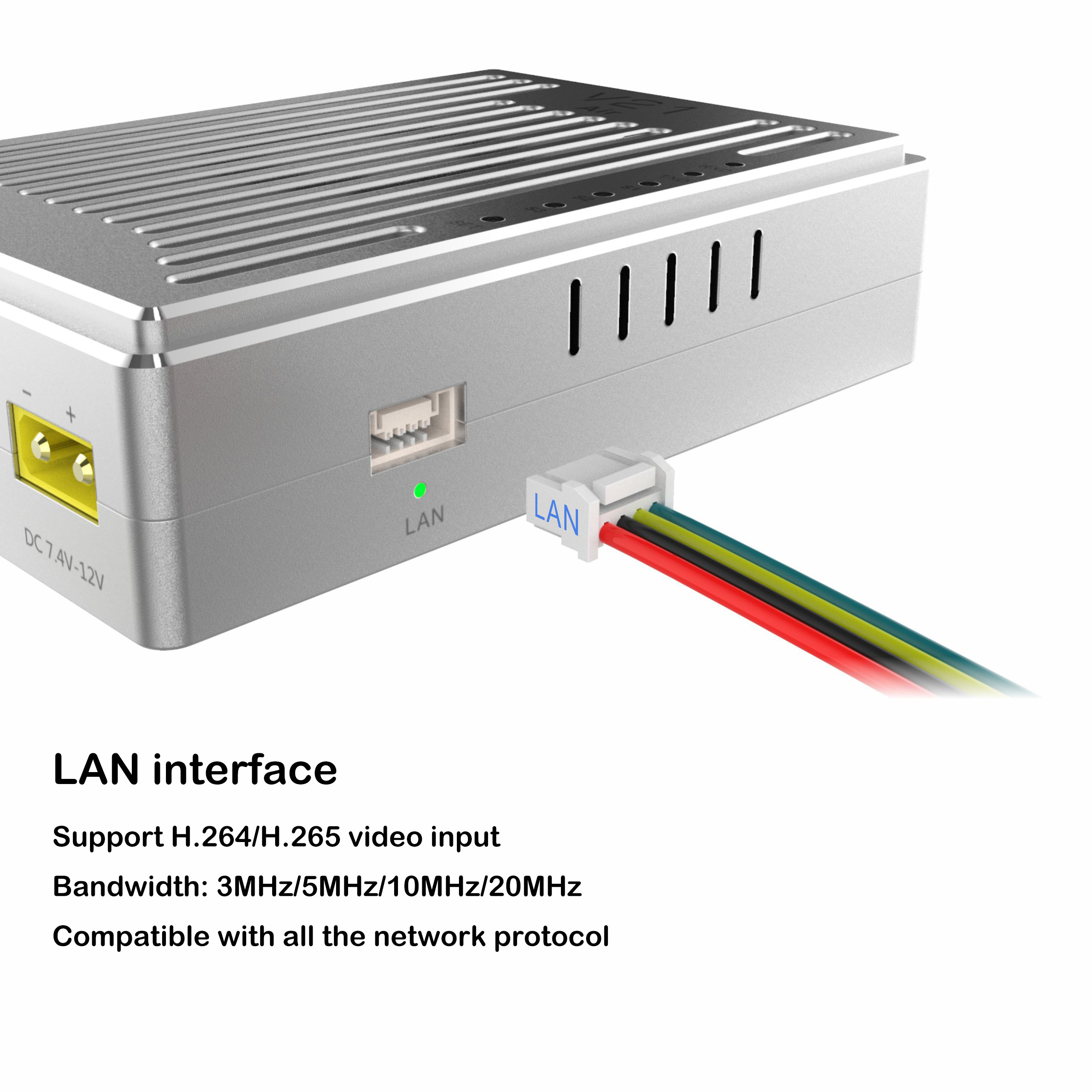 V21 Video&Data&RC link supports three frequency bands and can transmit 15km Ground-to-Air with a bulit-in web page