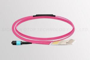 Quality Straight Polarity Multi Fiber Push On Pink Cable LC Connectors Female to Male wholesale