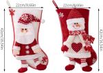 Christmas Stockings 2 Pack 3D Gnomes Santa Christmas Stockings Personalized