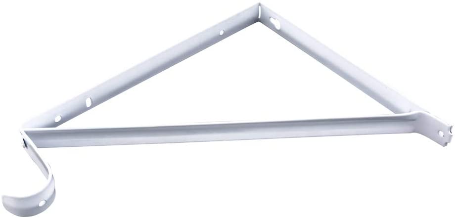 Standard Closet Curtain Rod Support Holder Bracket with Heavy Duty Metal Steel Bracket