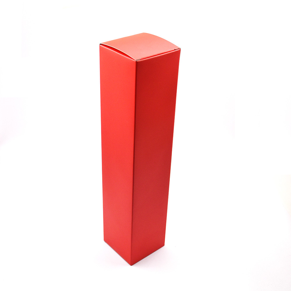 Custom Red Single Bottle Gift Box For Champagne Smooth Surface