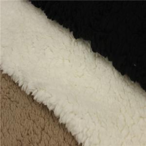 Quality Polyester sherpa fleece faux fur fabric /fake lamb fur wholesale
