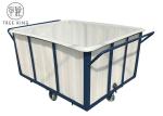 K700Kg Rotomolding Poly Box Truck , Flat Sided Bulk Heavy Duty Laundry Cart On