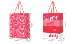 Custom Color Accepted Heavy Duty Valentine's Day Craft Gift Pink Kraft Bag Paper