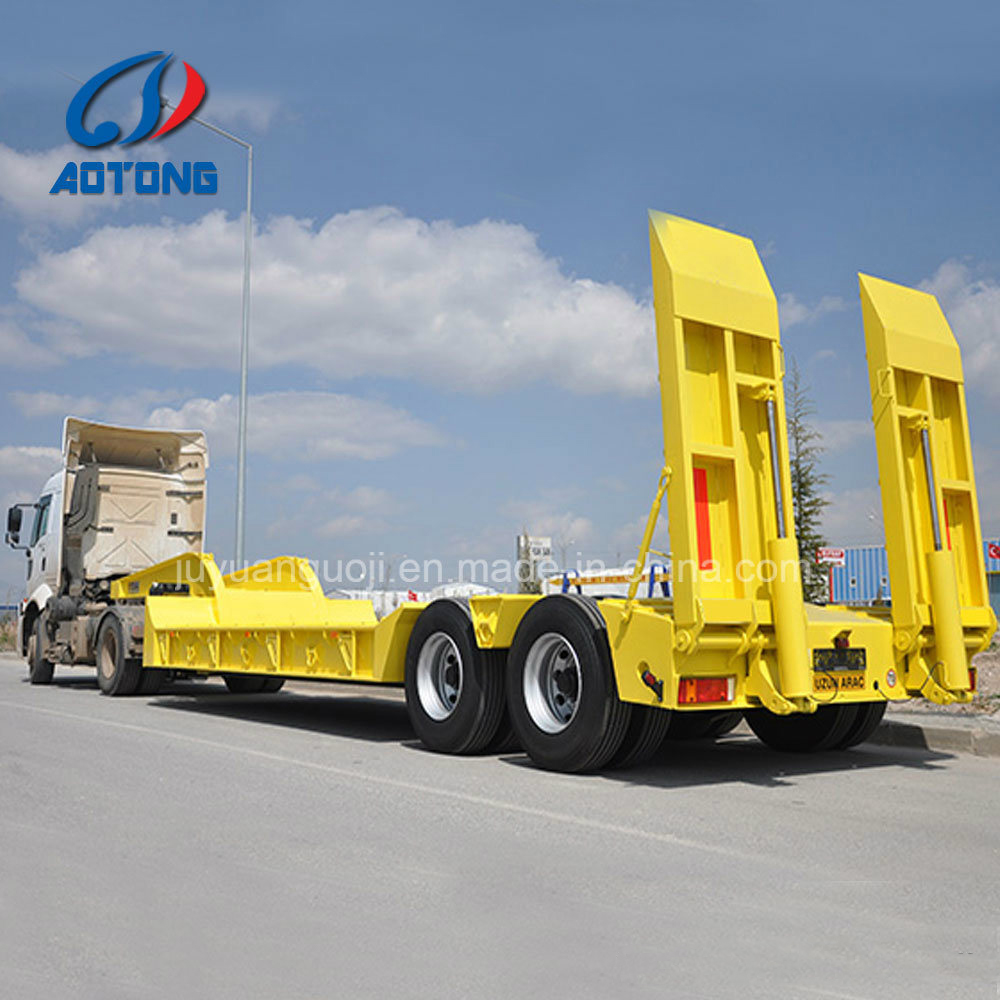 226 Batch Announcement Low Bed Semi Trailer with Dolly or Hydraulic Ramp or Car Lift