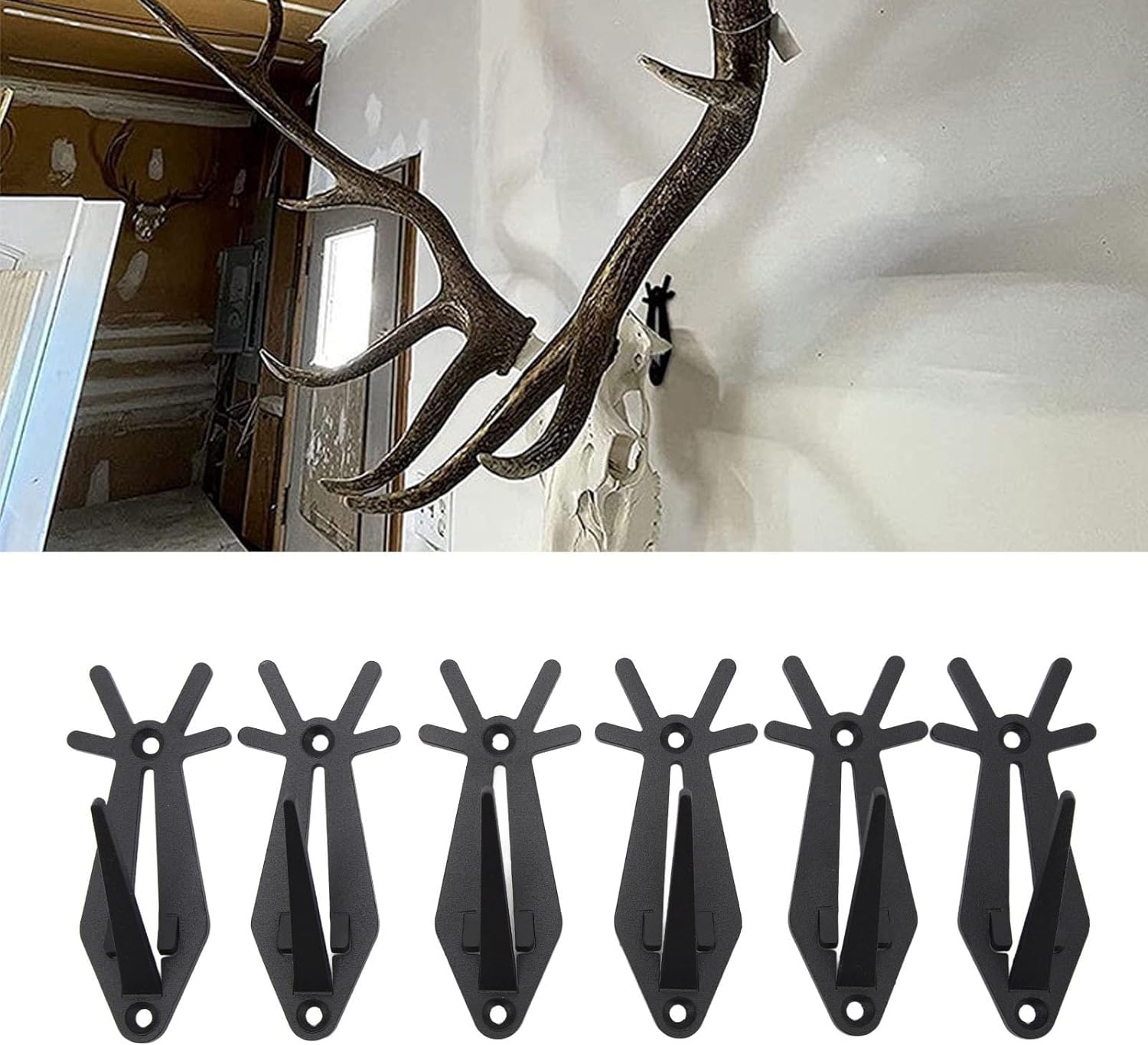 Easy to Install European Mount Skull Hanger for Indoor and Outdoor Display Black Finish