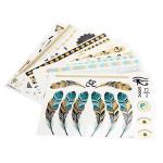 Water transfer temporary tattoo, metallic temporary tattoo, jewel temporary