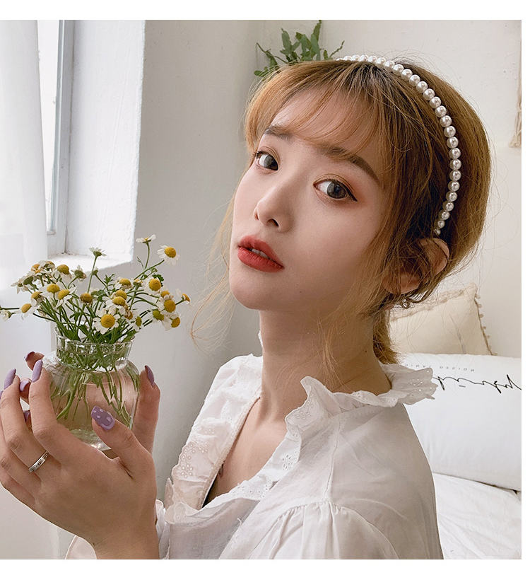 Pretty Ladies Hair Bands For Short Hair Luxury Pearl Hairband Elegant Women Headband