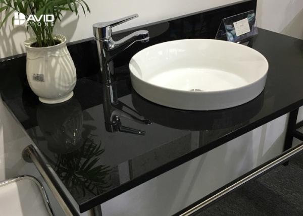 Nero Assoluto Polished Granite Vanity Countertops Bacteria Resistance Hard