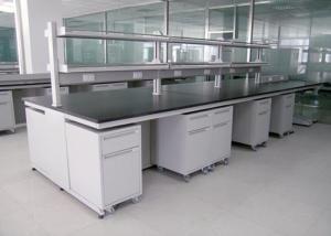 Quality Durable Steel Anti Aging School Laboratory Island Bench With Reagent Shelf wholesale