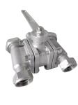 Screwed Cryogenic 5 Way Ball Valve Featuring PCTFE Seat Material