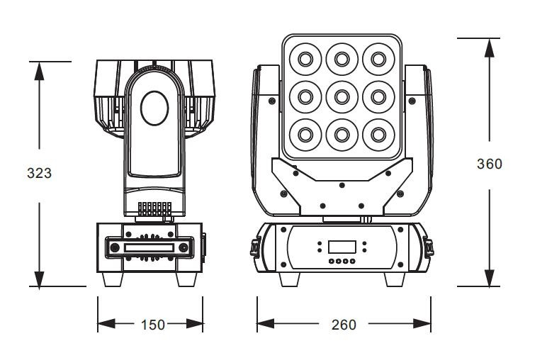 High Light Output LED Wash Moving Head 2510F With Infinite PAN / TILT Movement