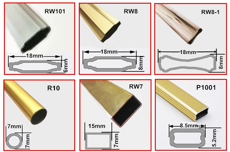 7*16mm Glossy Surface Aluminium Georgian Bar Accessories For Insulating Glass Decoration