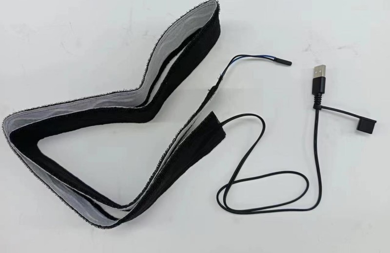 Black Spunlace Cloth Custom Heating Pad with 50cm Cable Length and Automatic Power Control