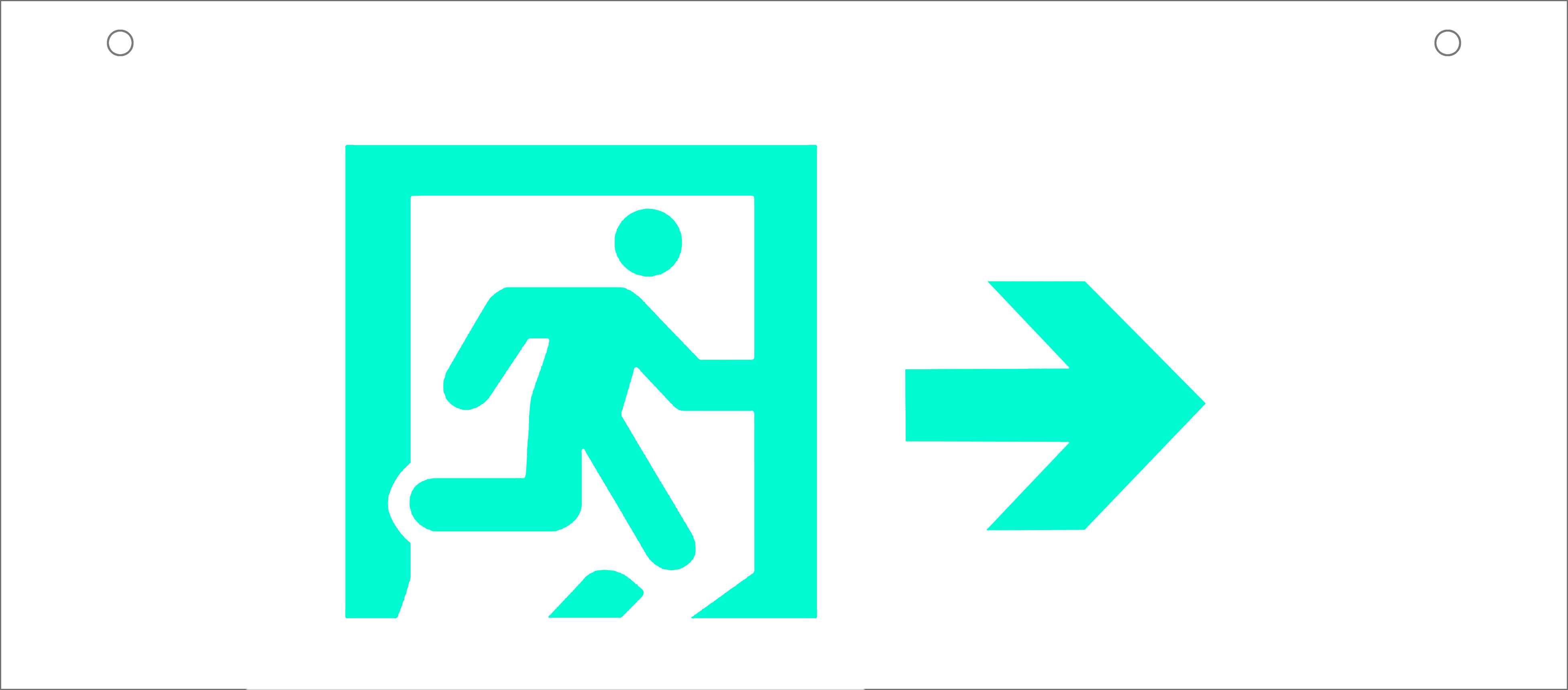 Polaris Series Copper Free Aluminium LED Emergency Exit Light Epoxy powder coating 7