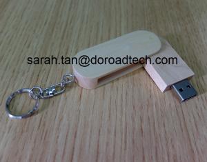 Quality Ratation Wooden USB Flash Drive Swivel Wood USB Pen Drive wholesale