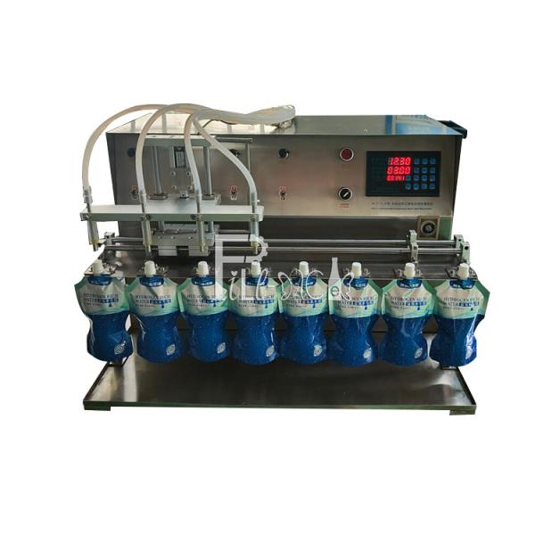 Semi Automatic Stand Up Pouch Water Filling Machine Desktop 10 Nozzles Juice