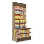 Factory Custom Metal Gondola Shelves Snack Store Shelves Display